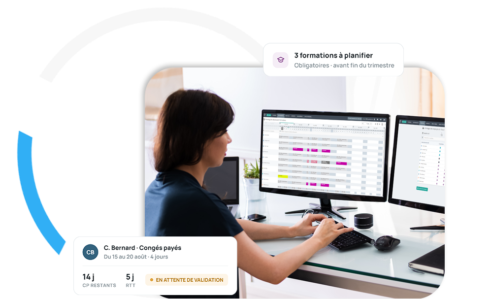 Suivi des absences et formations en respectant un procesus de validation